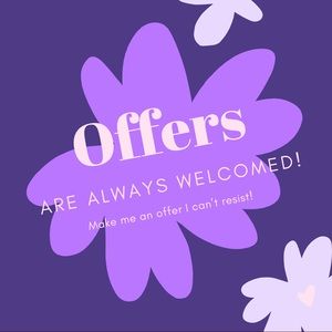 We are always opened to reasonable offers!